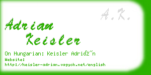 adrian keisler business card